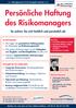 Persönliche Haftung des Risikomanagers