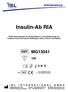 Insulin-Ab RIA. Radio-Immunoassay für die quantitative in vitro Bestimmung von humanen freien Anti-Insulin-Antikörpern (AIA) in Serum und Plasma.