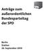 Anträge zum außerordentlichen Bundesparteitag der SPD