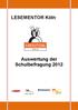 LESEMENTOR Köln Auswertung der Schulbefragung 2012