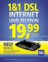 19, 99 1&1 DSL INTERNET UND TELEFON NEU! WLAN 2.0. /Monat * ab. Der neue 1&1 HomeServer für 0, : WLAN-Modem, Telefonanlage und Heimnetzwerk in einem!