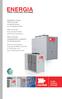 ENERGIA FREE-COOLING SYSTEMS. Refrigeratori d acqua FREE-COOLING condensati ad aria con compressori Scroll.