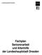 Landeshauptstadt Dresden. Fachplan Seniorenarbeit und Altenhilfe der Landeshauptstadt Dresden