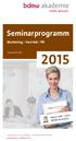 Seminarprogramm. Marketing Vertrieb PR. Januar bis Juli. Bisher AGE jetzt BDEW Akademie