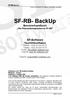 SF-RB- BackUp Benutzerhandbuch Das Datensicherungssystem zu SF-RB