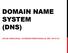 DOMAIN NAME SYSTEM (DNS) JULIA KRISCHIK, INTERNETPROTOKOLLE WS 2012/13