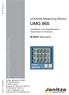 www.janitza.com UMG 96S Universal Measuring Device M-BUS (Standard) Installation und Inbetriebnahme Description of functions