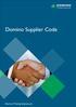 Printing Sciences plc. Domino Supplier Code. Domino Printing Sciences plc