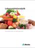 Lebensmittelanalytik. Qualitätskontrolle von Nahrungsmitteln