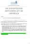 DIE EXEGETISCHEN METHODEN (AT) IM ÜBERBLICK