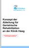 Konzept der Abteilung für Geriatrische Rehabilitation an der Klinik Haag