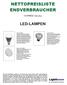 NETTOPREISLISTE ENDVERBRAUCHER LED-LAMPEN