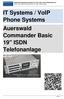 IT Systems / VoIP Phone Systems Auerswald Commander Basic 19 ISDN Telefonanlage