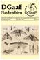 DGaaE. Nachrichten. Deutsche Gesellschaft für allgemeine und angewandte Entomologie e.v. Mai 2014