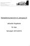 Wahlpflichtunterricht im Jahrgang 8: aktuelle Angebote. für das