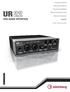 USB AUDIO INTERFACE. UR22 Operation Manual 1