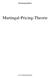 Martingal-Pricing-Theorie