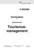 K 992/955. Curriculum für das. Aufbaustudium. Tourismusmanagement