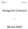 Nathan Burgener. Design by Contract. Modul SWE