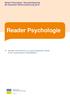 Reader Psychologie. Bereich Psychologie / Gesundheitstraining der Deutschen Rentenversicherung Bund