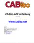 CABito-APP Anleitung. www.cabito.net