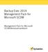 Backup Exec 2014 Management Pack for Microsoft SCOM. Management Pack for Microsoft SCOM-Benutzerhandbuch