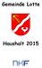 Gemeinde Lotte Haushalt 2015