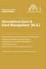 International Sport & Event Management (M.A.)