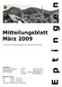 E p t i n g e n. Mitteilungsblatt März 2009. Amtliches Publikationsorgan der Gemeinde Eptingen