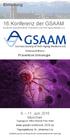 16.Konferenz der GSAAM Deutsche Gesellschaft für Prävention und Anti-Aging Medizin e.v.