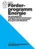 Förderprogramm Energie