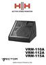 ACTIVE STAGE MONITOR VRM-110A VRM-112A VRM-115A