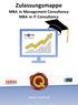 Zulassungsmappe MBA in Management Consultancy MBA in IT Consultancy