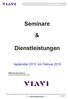 Seminare. Dienstleistungen