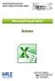 Microsoft Excel 2010 Solver