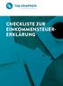 CHECKLISTE ZUR EINKOMMENSTEUER- ERKLÄRUNG