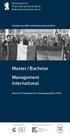 Master / Bachelor Management International