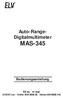 Auto-Range- Digitalmultimeter MAS-345 Bedienungsanleitung AG PF 1000 D-26787 Leer Telefon 0491/6008-88 Telefax 0491/6008-244