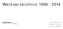 Werkverzeichnis 1999-2014