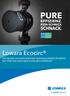 Lowara Ecocirc DIE NEUEN HOCHEFFIZIENTEN HEIZUNGSUMWÄLZPUMPEN MIT DEM WELLENLOSEN KUGELMOTORPRINZIP. ErP