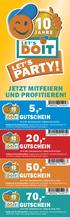 JETZT MITFEIERN UND PROFITIEREN! 5,- GUTSCHEIN