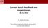 Lernen durch Feedback aus Inspektionen 28.11.2013 Dr. Andrea Herrmann