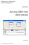 ACCESS 2003 FÜR EINSTEIGER