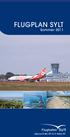 Flugplan Sylt. Sommer 2011