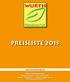 Wurth Preisliste 2015 / Gültig ab 01.03.2015
