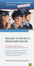 Bachelor of Arts (B.A.) Medizinalfachberufe