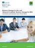 Business Manager/in MSc und Advanced Academic Business Manager/in MBA. Unternehmen und Mitarbeiter/innen effizient führen