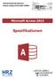 Microsoft Access 2013 Spezifikationen
