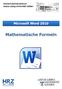 Microsoft Word 2010 Mathematische Formeln