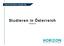 www.horizon-messe.de Studieren in Österreich -Handout-